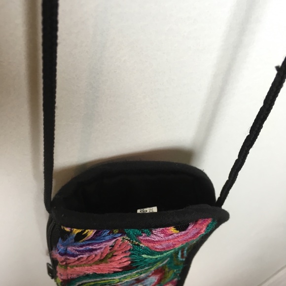 Guatemala Small Purse Bag Zip Pocket Floral Tribal - Picture 4 of 8